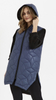 Navy blue long sleeveless quilted vest