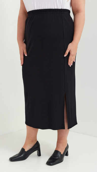 Black Straight Long Skirt