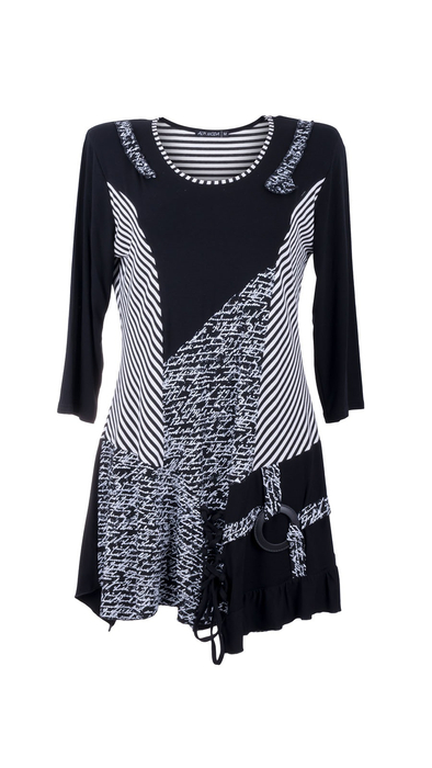 Elegant women's black tunic large size