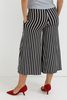 Women's flared trousers, wide, loose trousers with white and black stripes