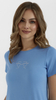 Blaue Damen-T-Shirt, kurzärmeliges Damen-T-Shirt