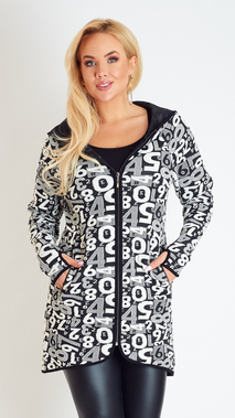 Women's white spring autumn hooded coat