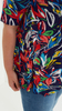 Women's tunic loose blouse elegant pattern flowers