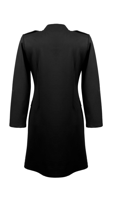 Czarny płaszcz damski wiosenny elegancki