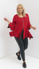 Women's red bell-sleeved short-sleeved jacket