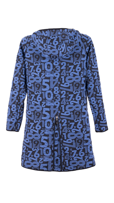 Blauer Frühlings-Herbst-Kapuzenmantel für Damen