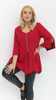 Rote Kurzarmjacke mit Glockenärmeln für Damen