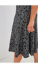 Women's long patterned skirt with grey bubbles