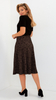 Women's long patterned skirt with brown stones
