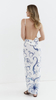 Women's white pareo cap and maxi beach dress