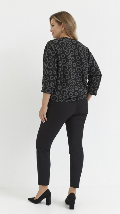 Bluzka damska czarna bluzka elegancka sweter kimono