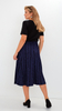 Women's long patterned skirt, blue and black