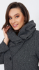 Women's winter autumn elegant coat with a hood