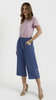 Light women's summer wide 3/4 trousers a la jeans