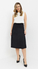 Women's black flared midi skirt a la jeans