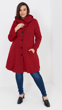 Women's winter autumn elegant coat with a hood