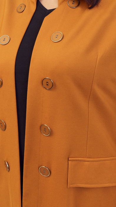 Honey mustard women's elegant spring coat