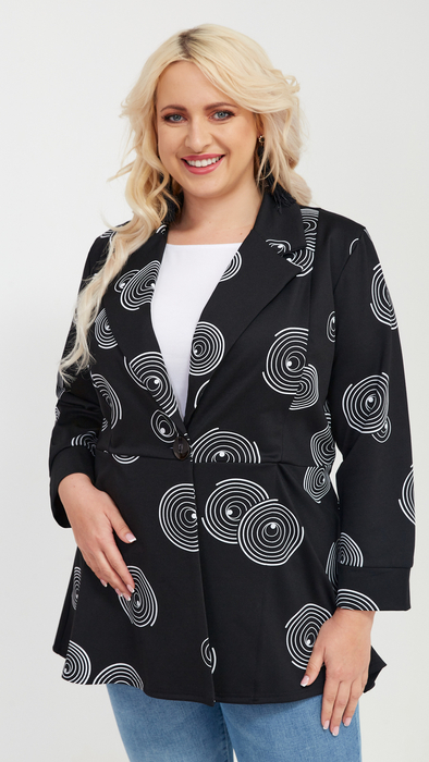 Elegant women's jacket with a spring-autumn collar