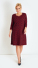 Red women's autumn warm thick dress