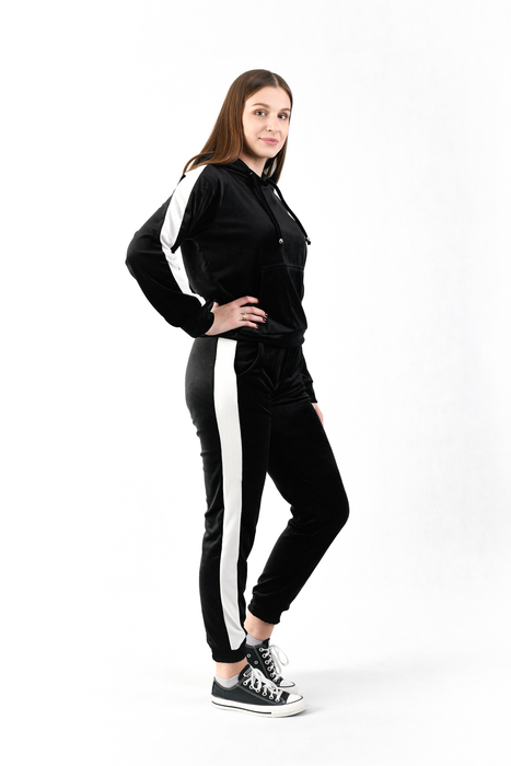 Women's velor tracksuit fashionable tracksuit set