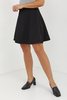 Women's black flared mini skirt