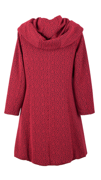 Women's winter autumn elegant coat with a hood