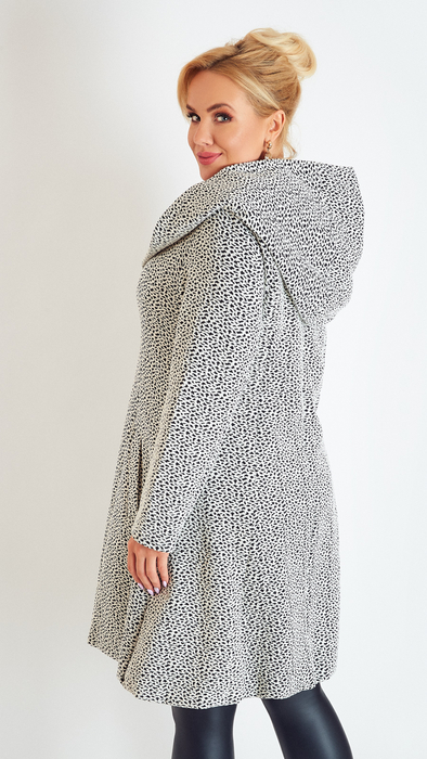 Eleganter Winter-Herbstmantel für Damen mit Kapuze