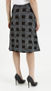 Women's gray skirt with a geometric pattern midi