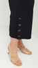 Black straight women's trousers 3/4