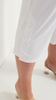 White straight women's trousers 3/4