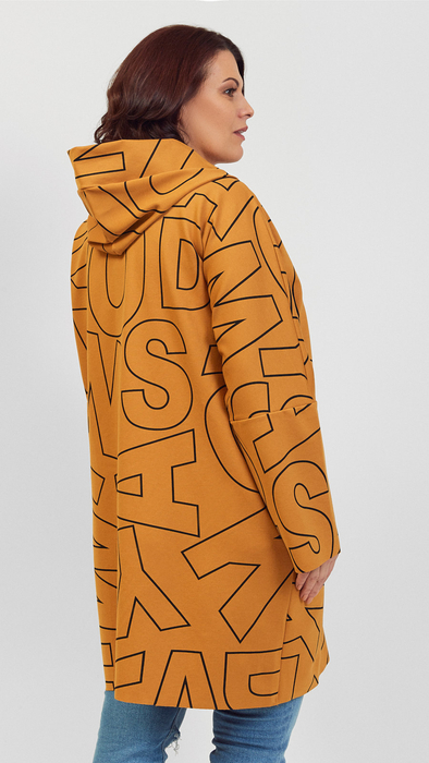 Honey women's coat with a hood spring autumn short