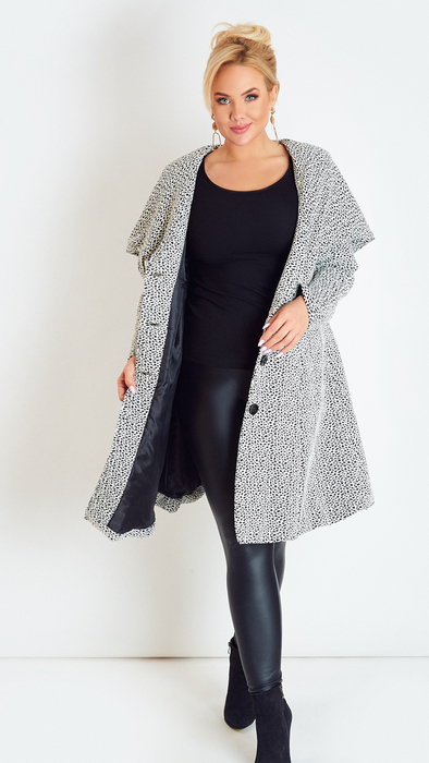 Women's winter coat white autumn winter elegant with a hood