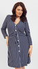 Women's navy blue striped spring summer dress