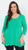 Zielona tunika damska luźna bluzka elegancka wiskoza