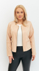 Women's powder pink spring leather jacket