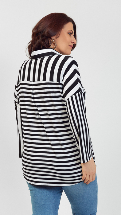 Women's elegant striped shirt blouse