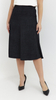 Women's black flared midi skirt a la jeans