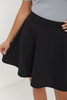 Women's black flared mini skirt