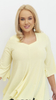 Light yellow tunic women's elegant bell sleeve blouse