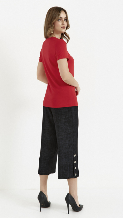 Rote Damen-T-Shirt, kurzärmeliges Damen-T-Shirt