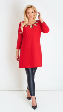 Elegant women's red tunic