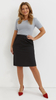 Schwarzer formeller Midi-Bleistiftrock für Damen