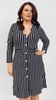 Women's black striped spring summer dress