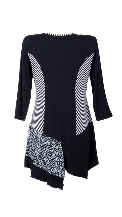 Elegant women's black tunic large size