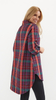 Women's cotton shirt, loose, oversize checkered tunic