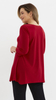 Red women's tunic, loose blouse, elegant viscose star