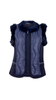 Navy blue padded vest made of natural rabbit fur