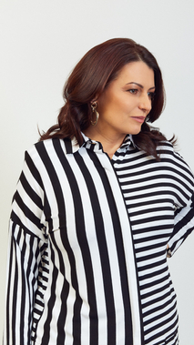 Women's elegant striped shirt blouse