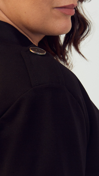 Elegant spring women's black coat