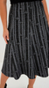 Women's grey - black long skirt with a pattern